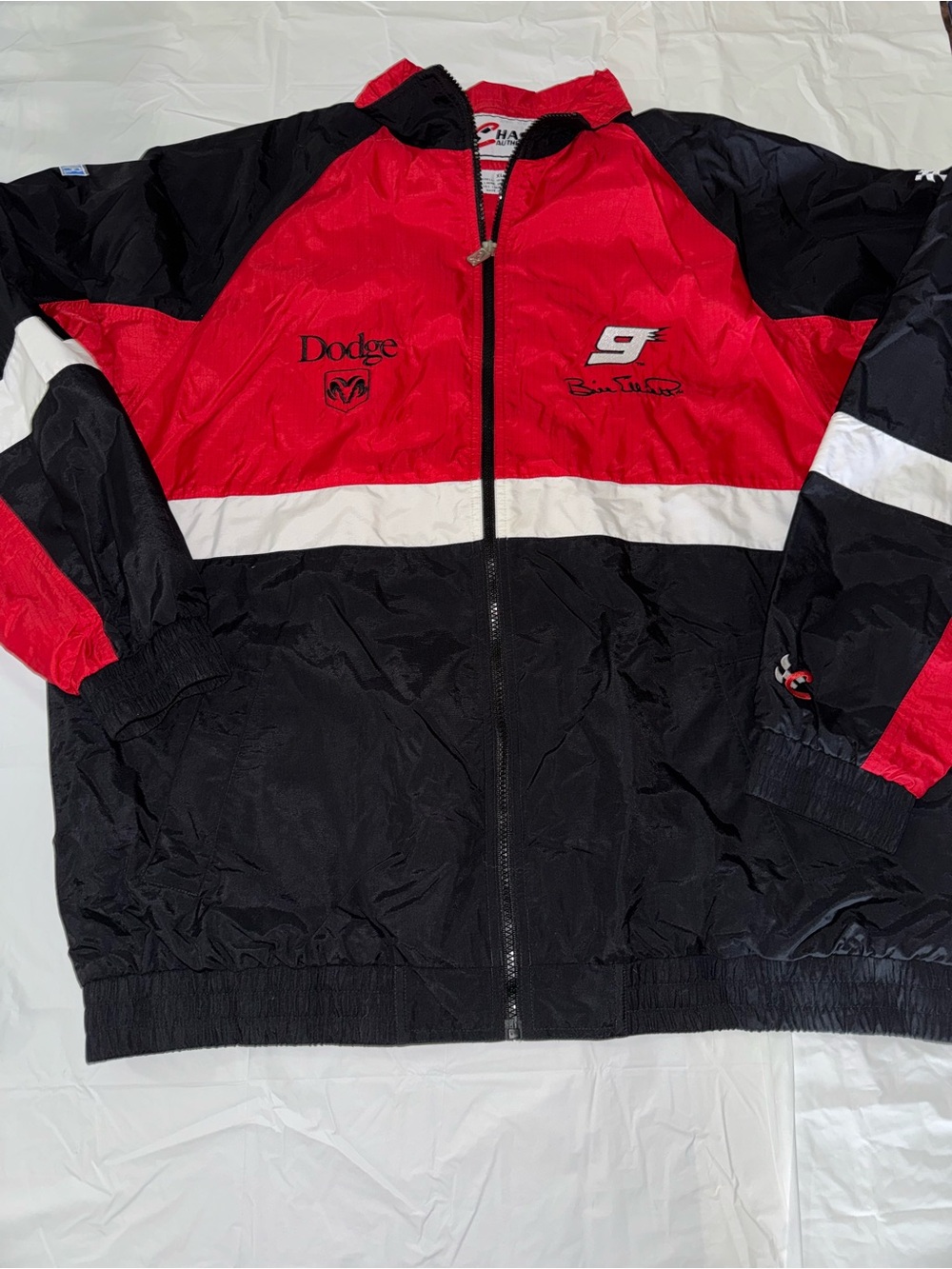 Vintage NASCAR Chase Authentics Bill Elliott Dodge Racing Jacket Size XL Nylon